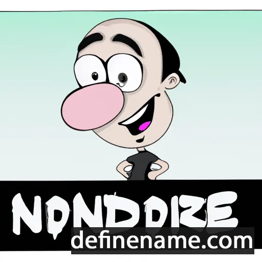 cartoon of the name Nourddine