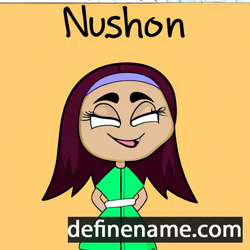 cartoon of the name Noushin