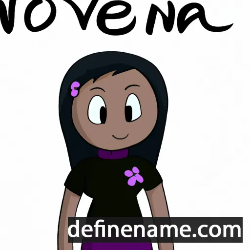 cartoon of the name Novenia