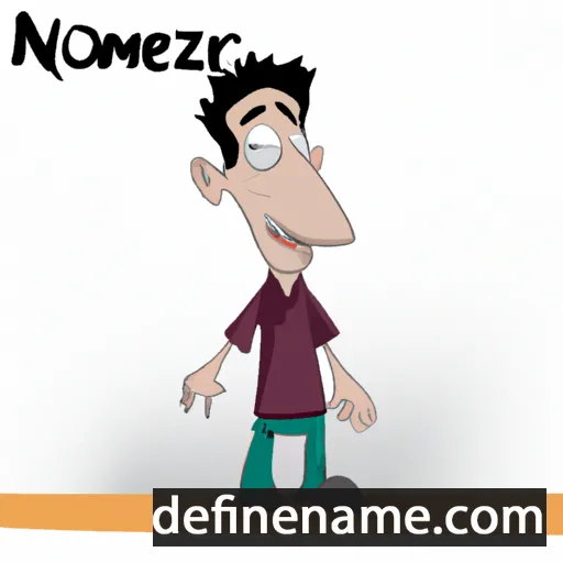 cartoon of the name Nozmehr