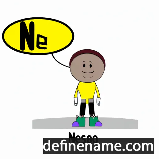 cartoon of the name Nseobong