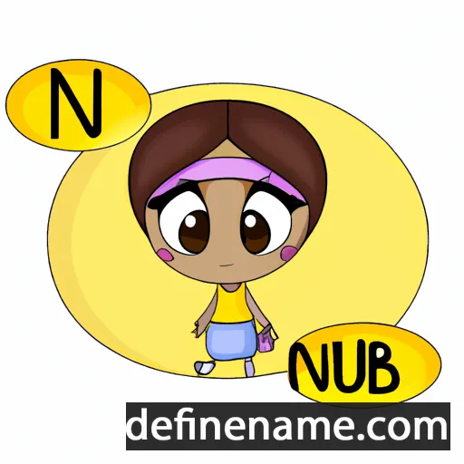 cartoon of the name Núbia