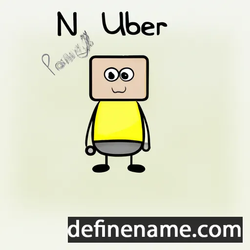 cartoon of the name Nûber