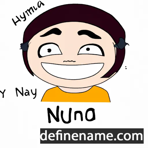 cartoon of the name Nuanya