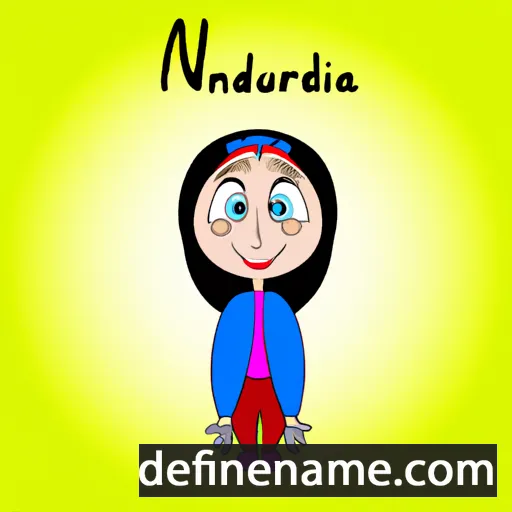 cartoon of the name Nuredina