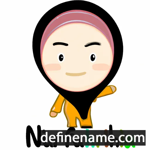 cartoon of the name Nurfarahin