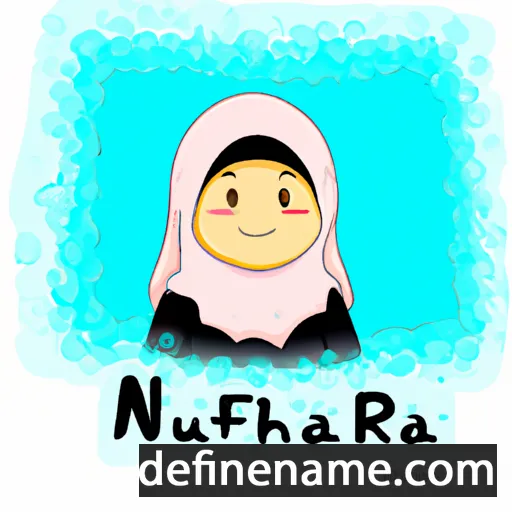 cartoon of the name Nurhafiza