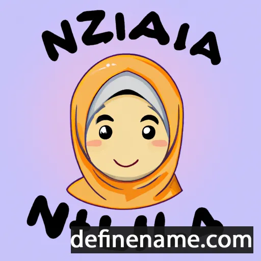 cartoon of the name Nurhaliza