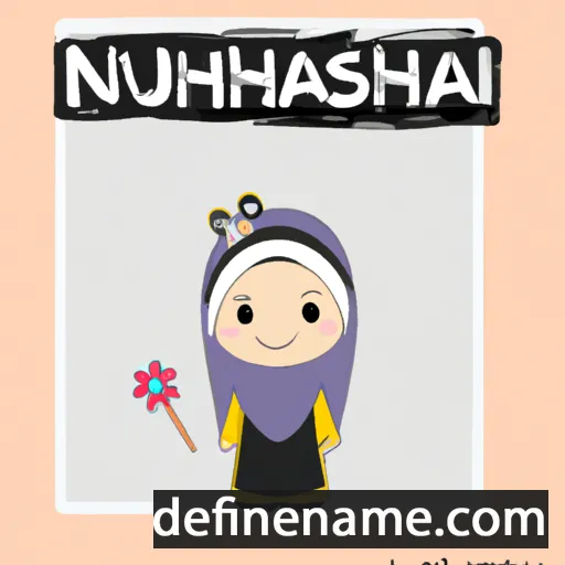 cartoon of the name Nurhasanah