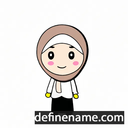 cartoon of the name Nurhayati