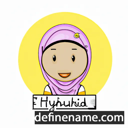 cartoon of the name Nurhidayah