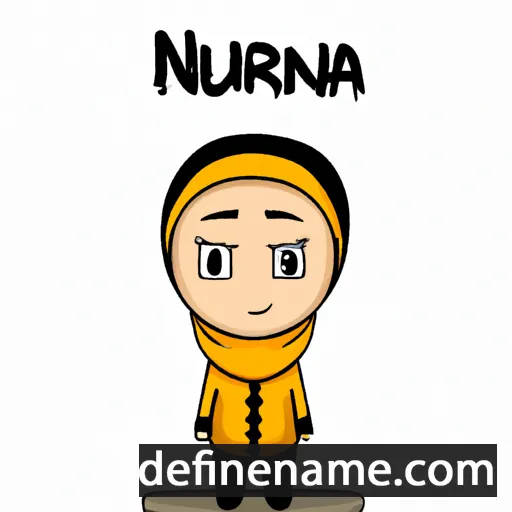 cartoon of the name Nurjana