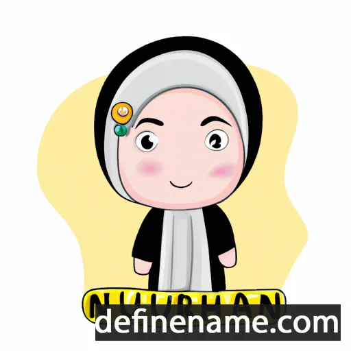 cartoon of the name Nurjanah