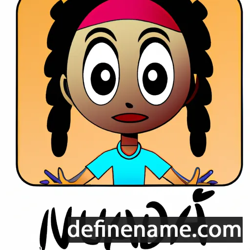 cartoon of the name Nuwanda