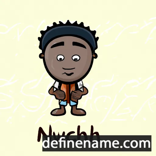 cartoon of the name Nwachukwu