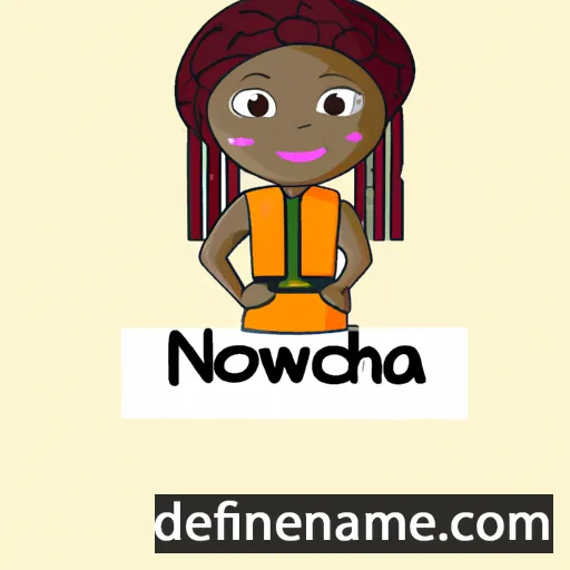 cartoon of the name Nwaokocha