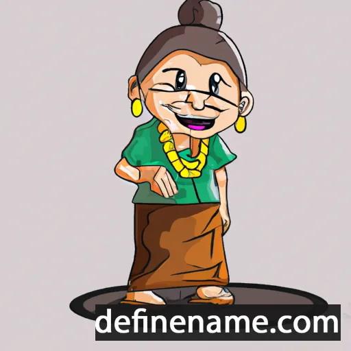 cartoon of the name Nyai Loro Kidul