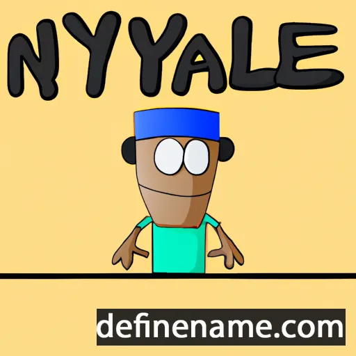 cartoon of the name Nyall