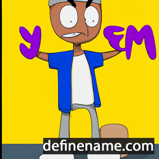 cartoon of the name Nyeem