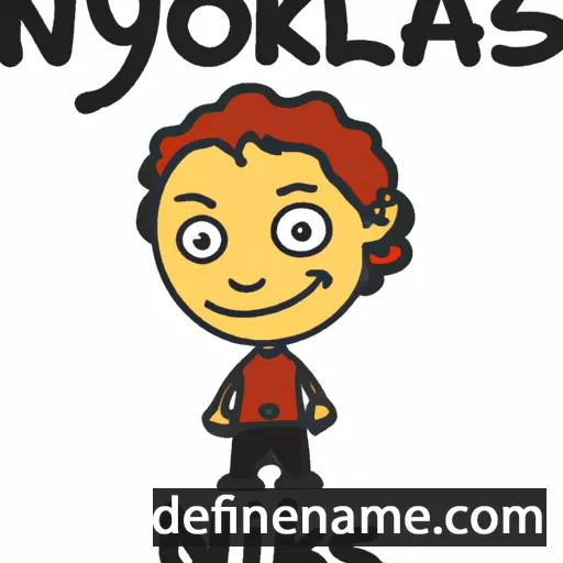 cartoon of the name Nykolas