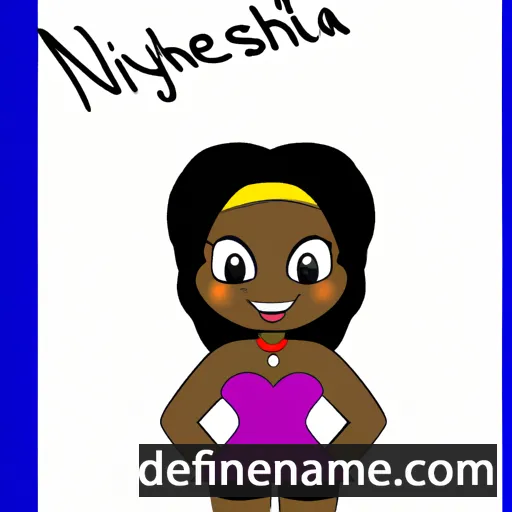 cartoon of the name Nyteisha