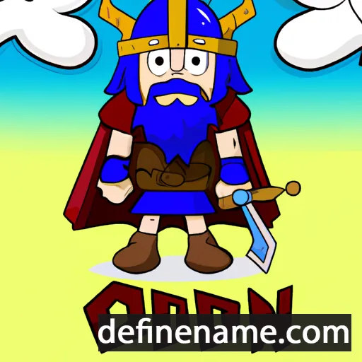 cartoon of the name Odín