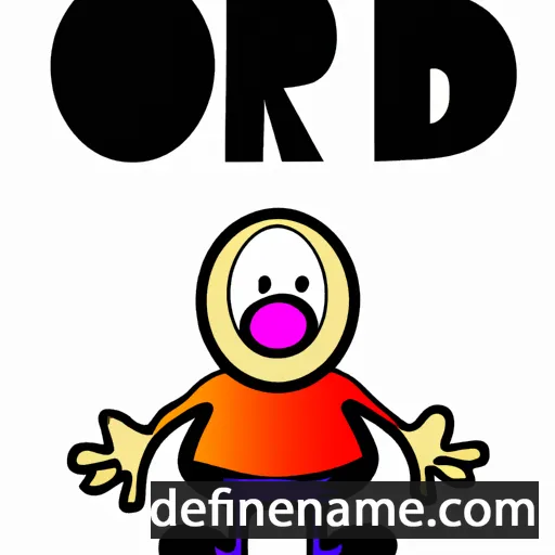 cartoon of the name Odr