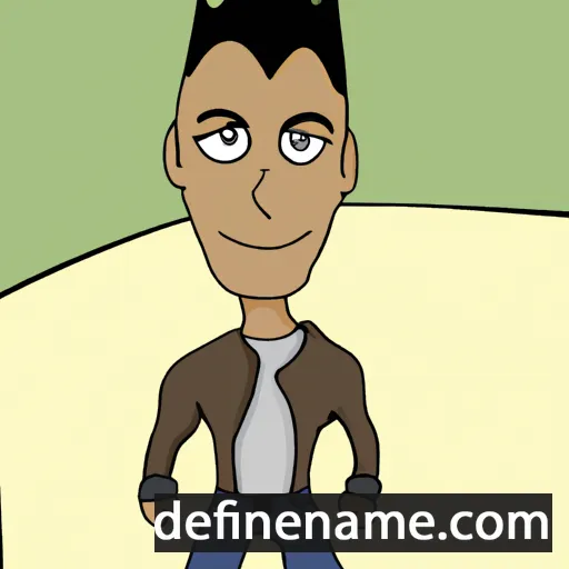 cartoon of the name Odwin