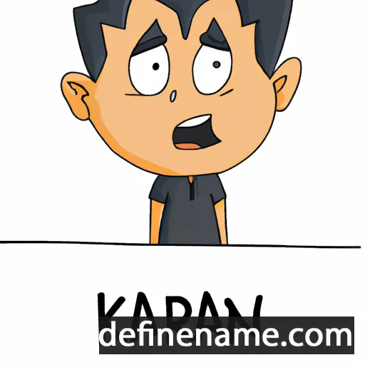 cartoon of the name Karan