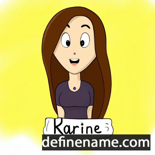 cartoon of the name Karine