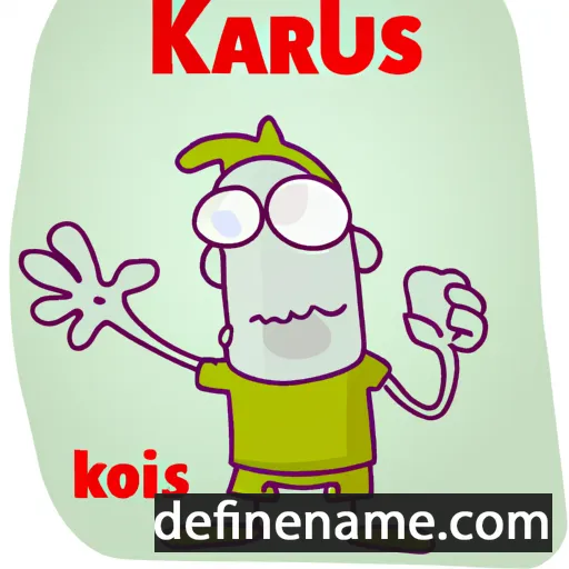 cartoon of the name Karolis