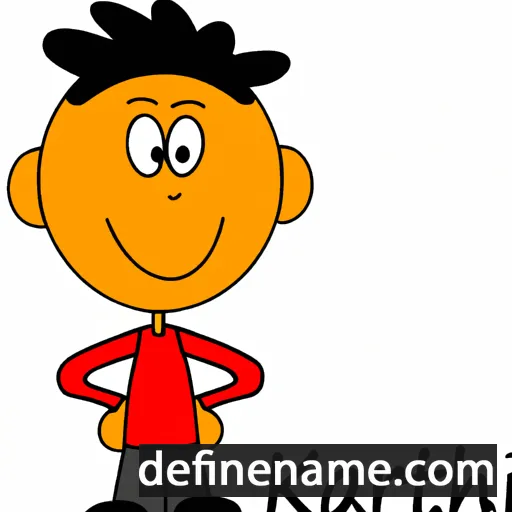 cartoon of the name Karthik