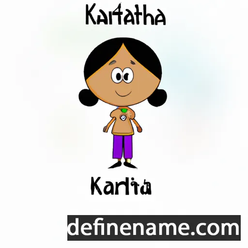 cartoon of the name Karthika