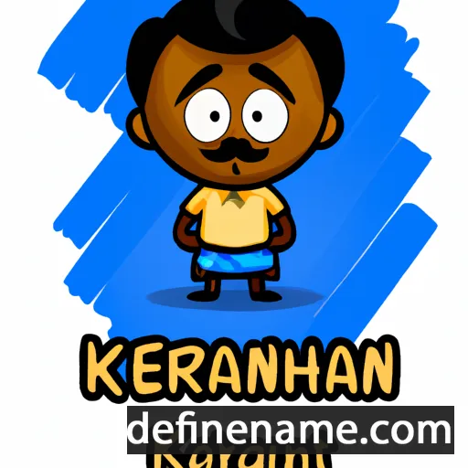 cartoon of the name Karthikeyan