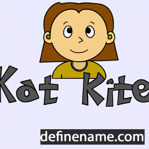 cartoon of the name Katie