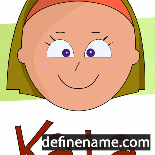 cartoon of the name Katja