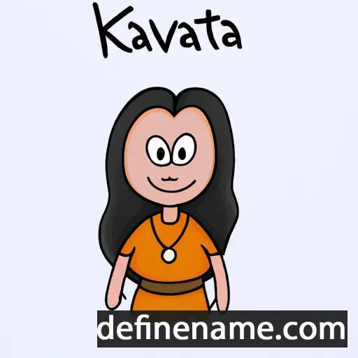 cartoon of the name Kavita