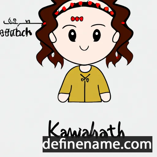 cartoon of the name Kawthar