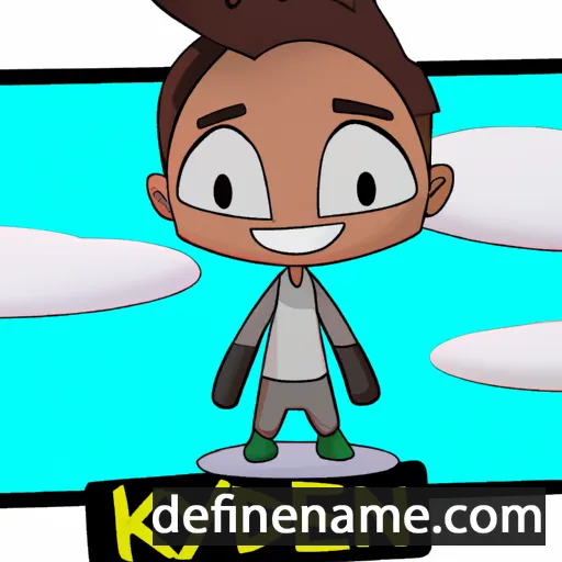 cartoon of the name Kayden