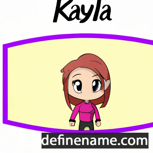 cartoon of the name Kayla