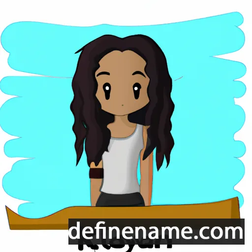 cartoon of the name Kaylani