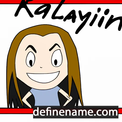 cartoon of the name Kaylin