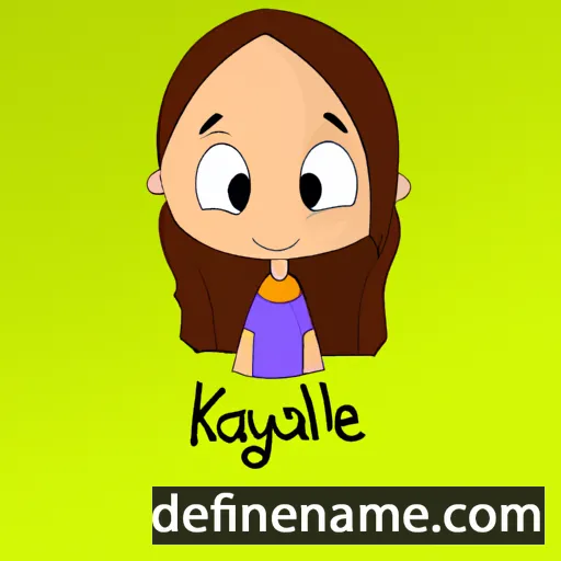 cartoon of the name Kayly