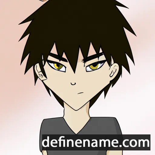 cartoon of the name Kazuki