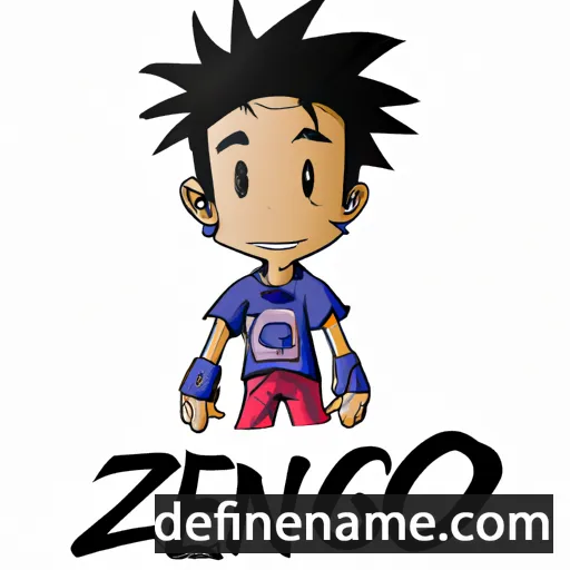 cartoon of the name Kenzo