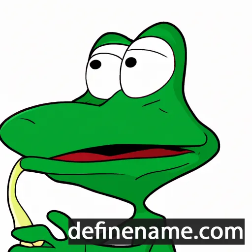 cartoon of the name Kermit