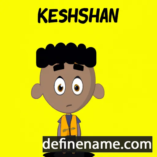 cartoon of the name Keshaun