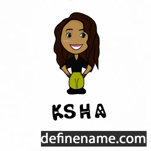 cartoon of the name Keshia