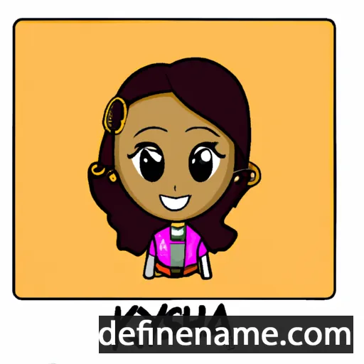 cartoon of the name Keysha