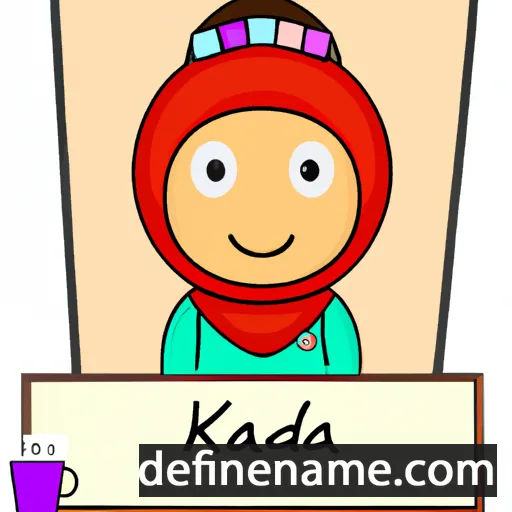 cartoon of the name Khadija